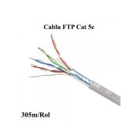 Cablu FTP 8 Fire x 0.55mmý CAT5 Rola 305M - Magelectrocon