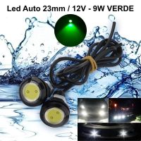 Led Auto cu Lupa 23mm Verde 12V 9W - Magelectrocon
