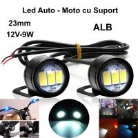 Led Auto cu Lupa si Suport 23mm 12V 9W Alb - Magelectrocon