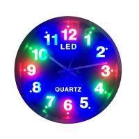 Ceas de Perete Quartz cu Cifre Iluminate Led - Magelectrocon
