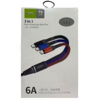 Cablu Type-C Micro Usb si Iphone Lightning 3in1 6A A43RO - Magelectrocon